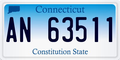 CT license plate AN63511