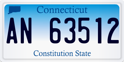CT license plate AN63512