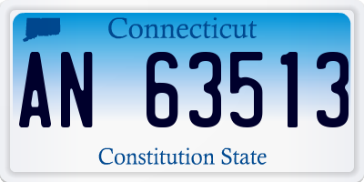 CT license plate AN63513