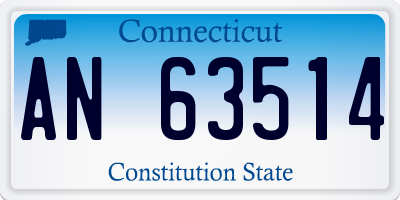 CT license plate AN63514