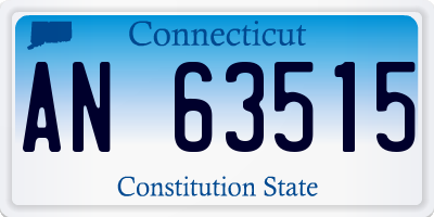 CT license plate AN63515