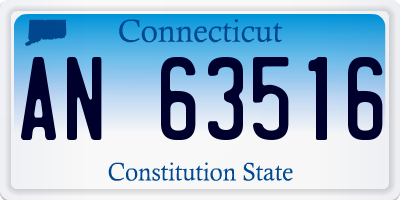 CT license plate AN63516