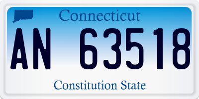 CT license plate AN63518
