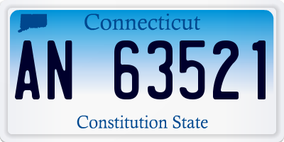 CT license plate AN63521