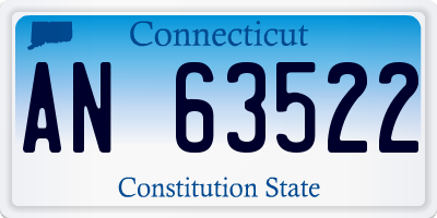 CT license plate AN63522