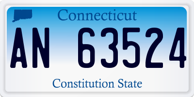 CT license plate AN63524