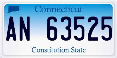CT license plate AN63525