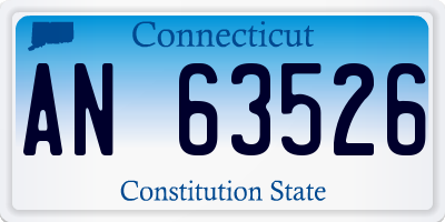 CT license plate AN63526