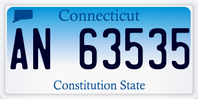 CT license plate AN63535