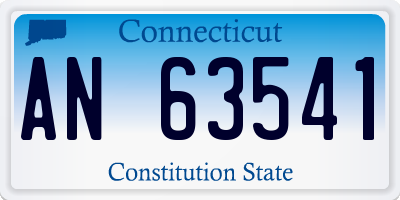 CT license plate AN63541