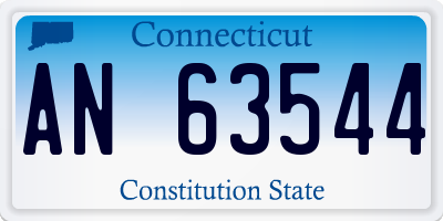 CT license plate AN63544