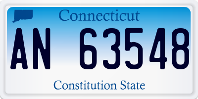 CT license plate AN63548