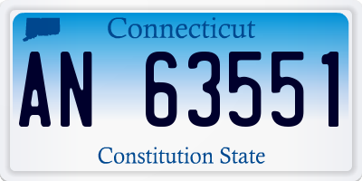 CT license plate AN63551