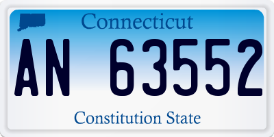 CT license plate AN63552