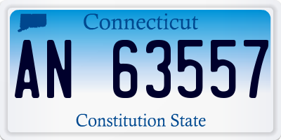 CT license plate AN63557