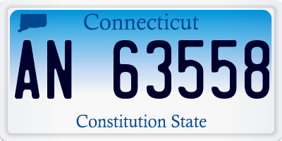 CT license plate AN63558