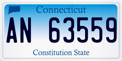 CT license plate AN63559