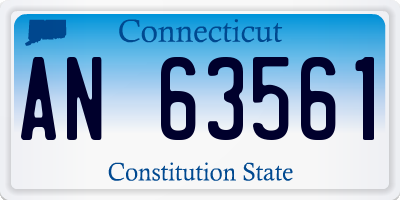 CT license plate AN63561