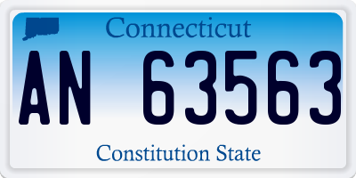 CT license plate AN63563