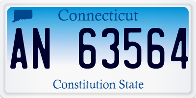 CT license plate AN63564