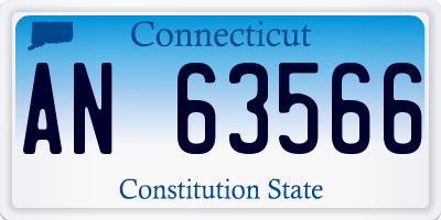 CT license plate AN63566