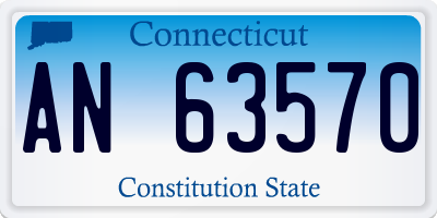 CT license plate AN63570