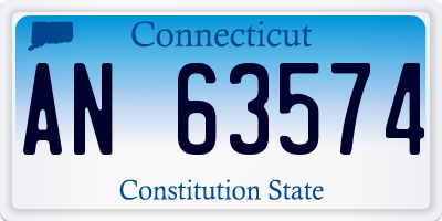 CT license plate AN63574