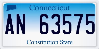 CT license plate AN63575