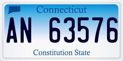 CT license plate AN63576