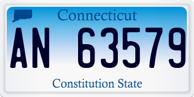 CT license plate AN63579