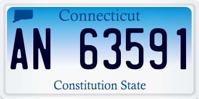 CT license plate AN63591