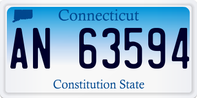 CT license plate AN63594