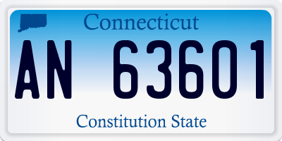 CT license plate AN63601