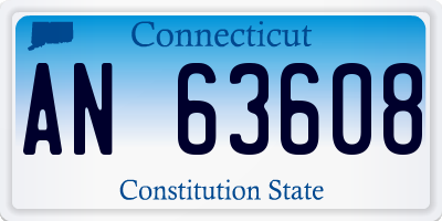 CT license plate AN63608