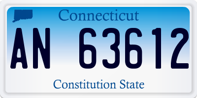 CT license plate AN63612