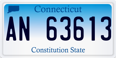 CT license plate AN63613