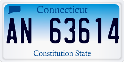 CT license plate AN63614