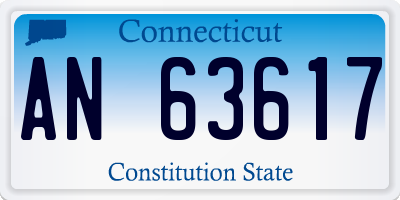 CT license plate AN63617
