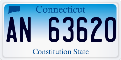 CT license plate AN63620