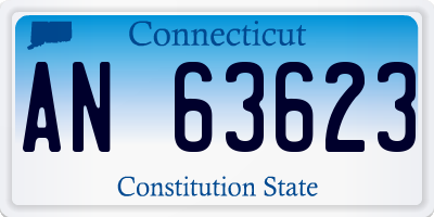 CT license plate AN63623