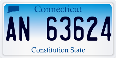 CT license plate AN63624