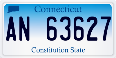 CT license plate AN63627