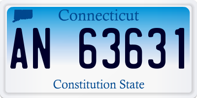 CT license plate AN63631