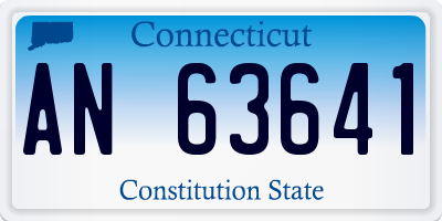 CT license plate AN63641