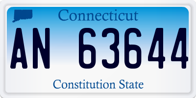 CT license plate AN63644