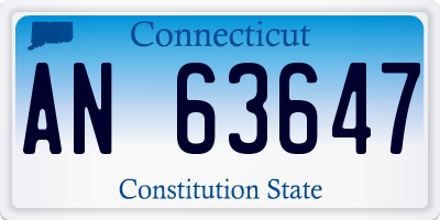 CT license plate AN63647