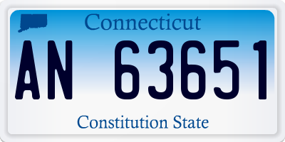 CT license plate AN63651