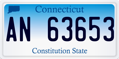 CT license plate AN63653