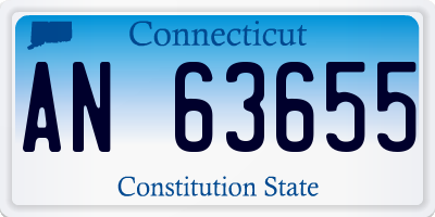 CT license plate AN63655