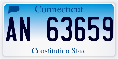 CT license plate AN63659